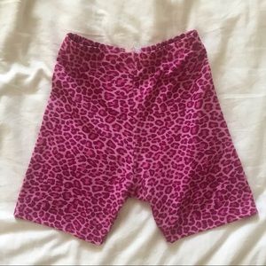 Vintage leopard print bike shorts